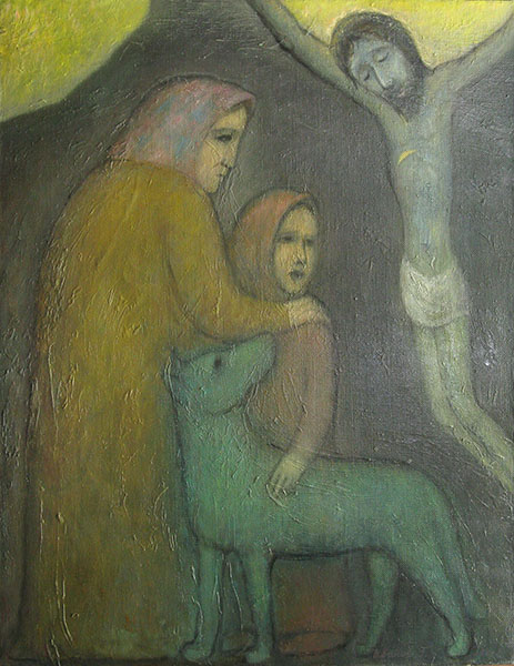 At the Crucifixion